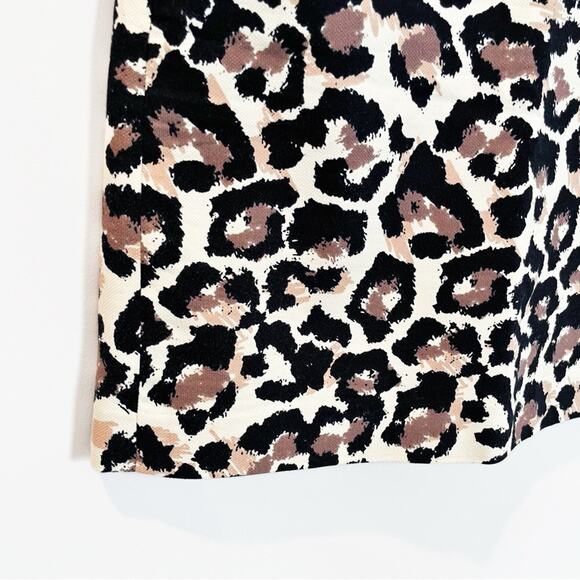 Ann Taylor LOFT Leopard Print Mini Skirt Size 2 Petite - Picture 5 of 8